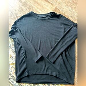 Women’s All Saints Long Sleeve Black Shirt, size Small